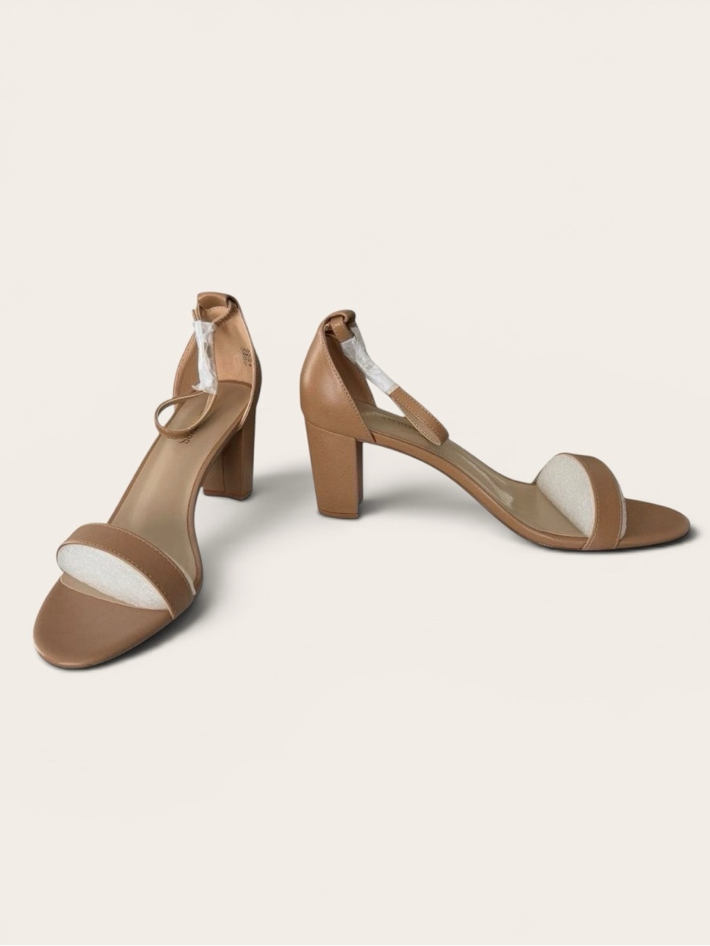 Dream Pairs Nude Tan Block Heel Ankle Strap Sandals Size 12 Low Chunk